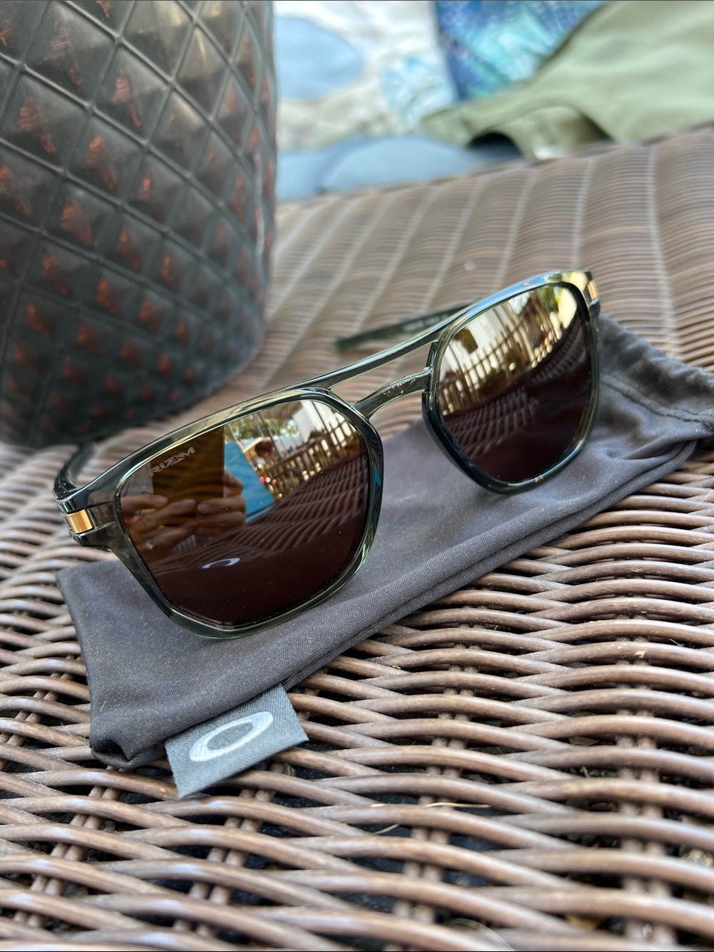 Oakley Translucent Olive Frame with Tungsten Prizm Lenses Sunglasses